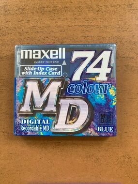 Maxell 74 Minute Blue MiniDisc (MD) - Digital Recordable